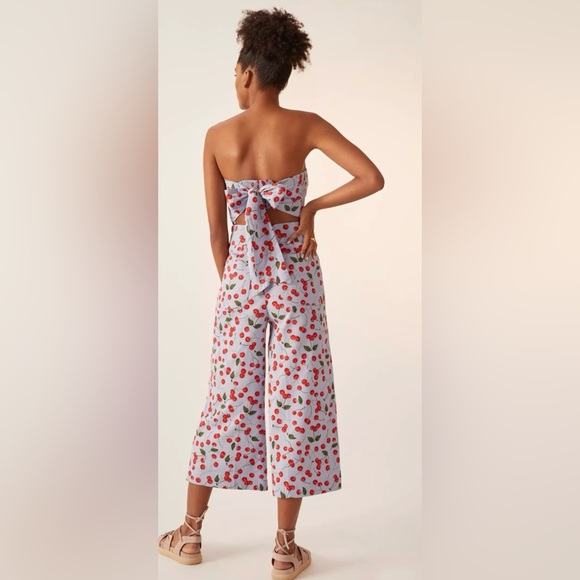 Anthropologie Maeve Wide Leg Cherry Print Pants - Size 8 - Picture 5 of 8